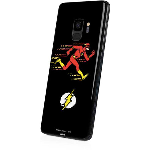 DC Comics The Flash Pixelated Running Pose Galaxy S9 Skin
